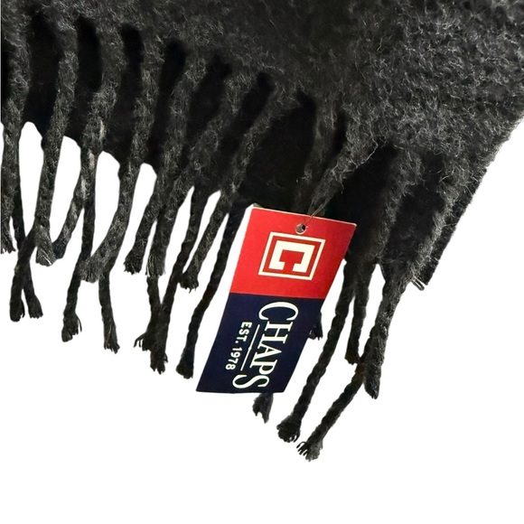Chaps Soft Fringe Scarf – Dark Gray – NWT - Picture 2 of 2